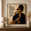Not Everyone Deserves Your Energy Wall Art with bold feminine quote