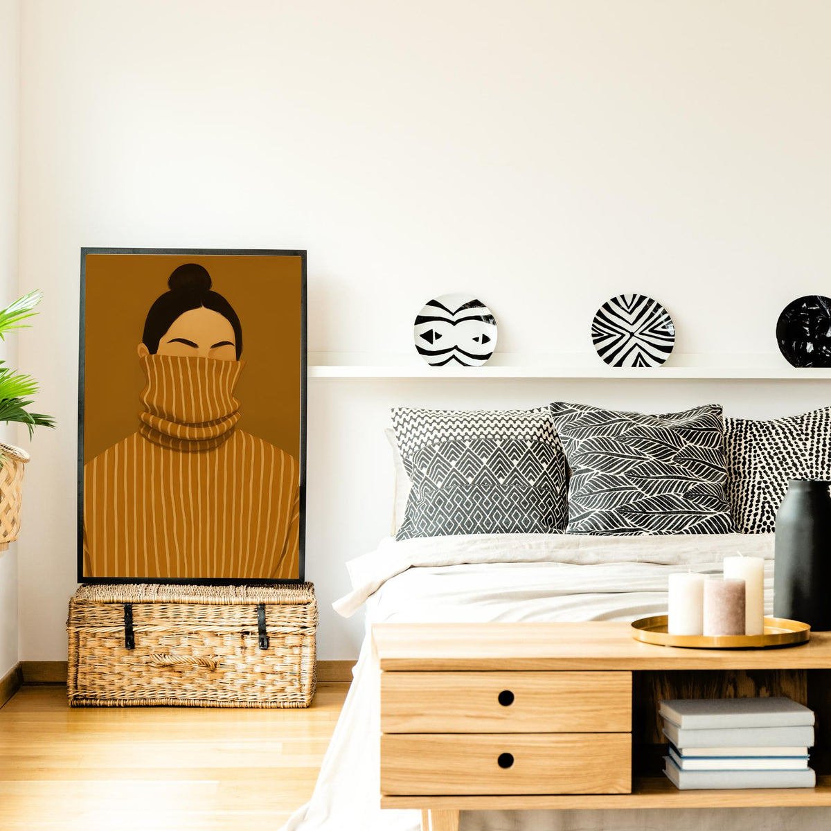 Mustard Girl Wall Art