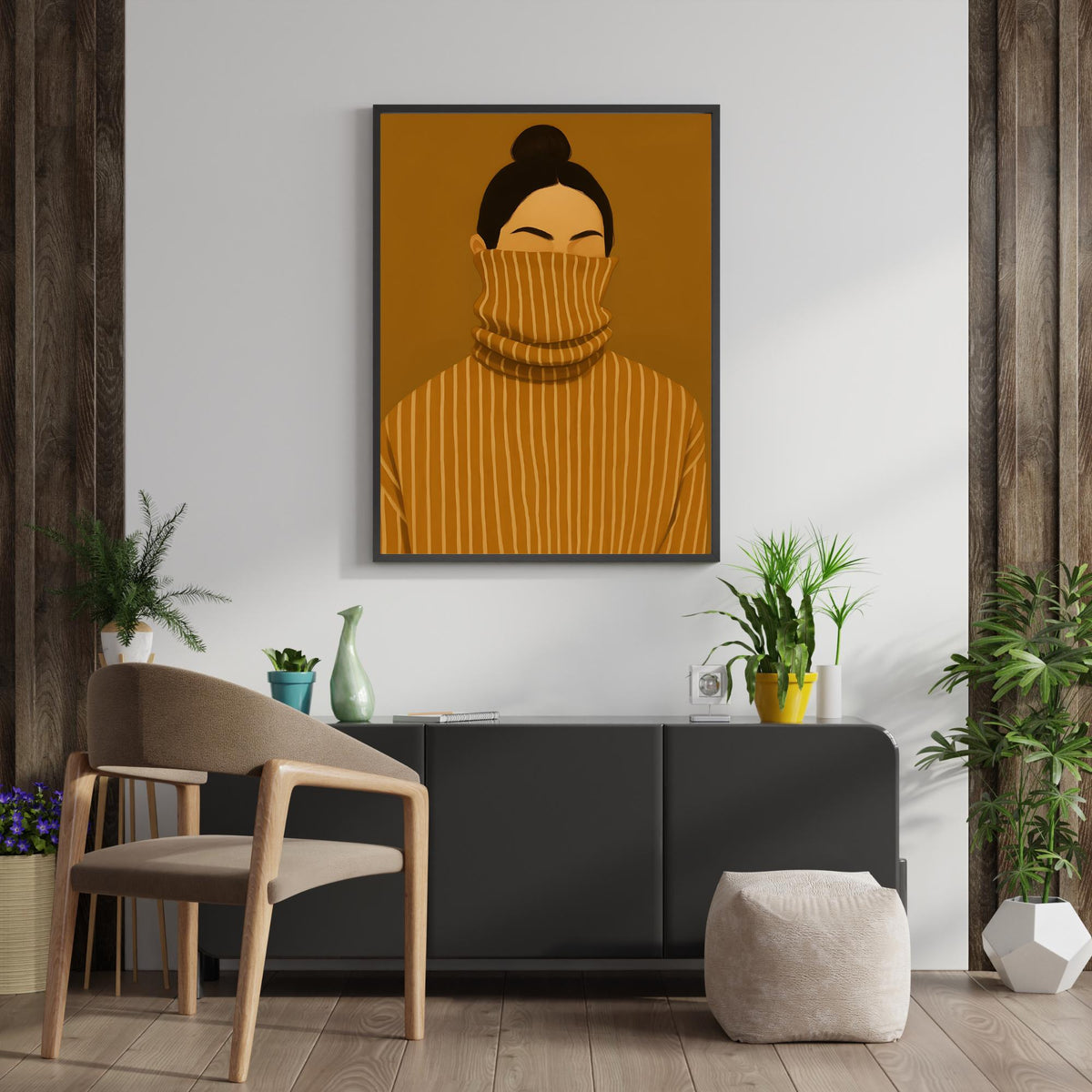 Mustard Girl Wall Art