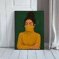 Modern Girl in Mustard Sweater